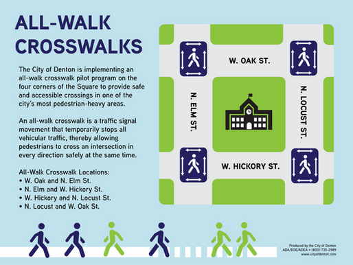 All-Walk Crosswalk pilot project launches in downtown Denton